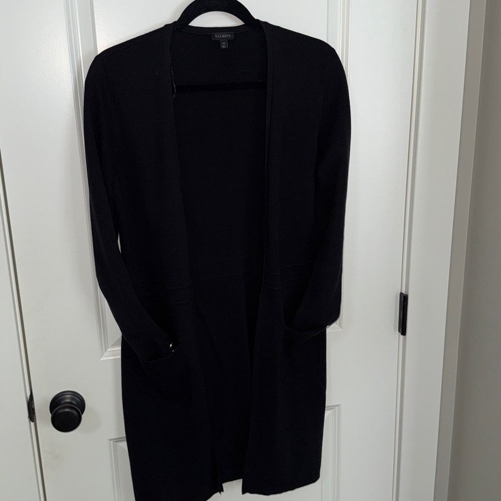 Talbots Black Women's Cardigan Sweater with pockets